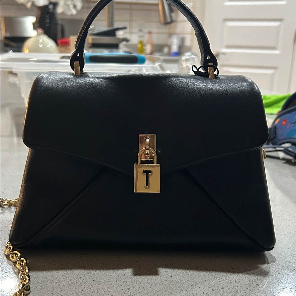 Chic Black Leather Satchel